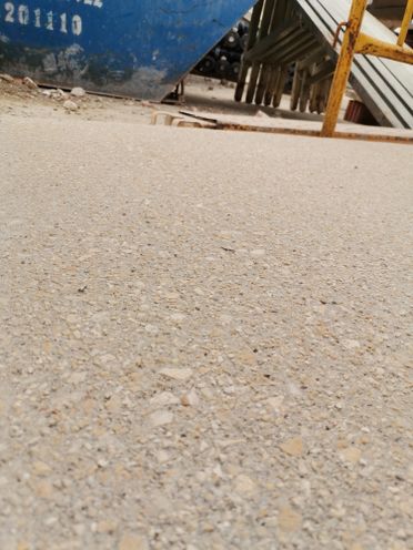 Hormigón desactivado en parque