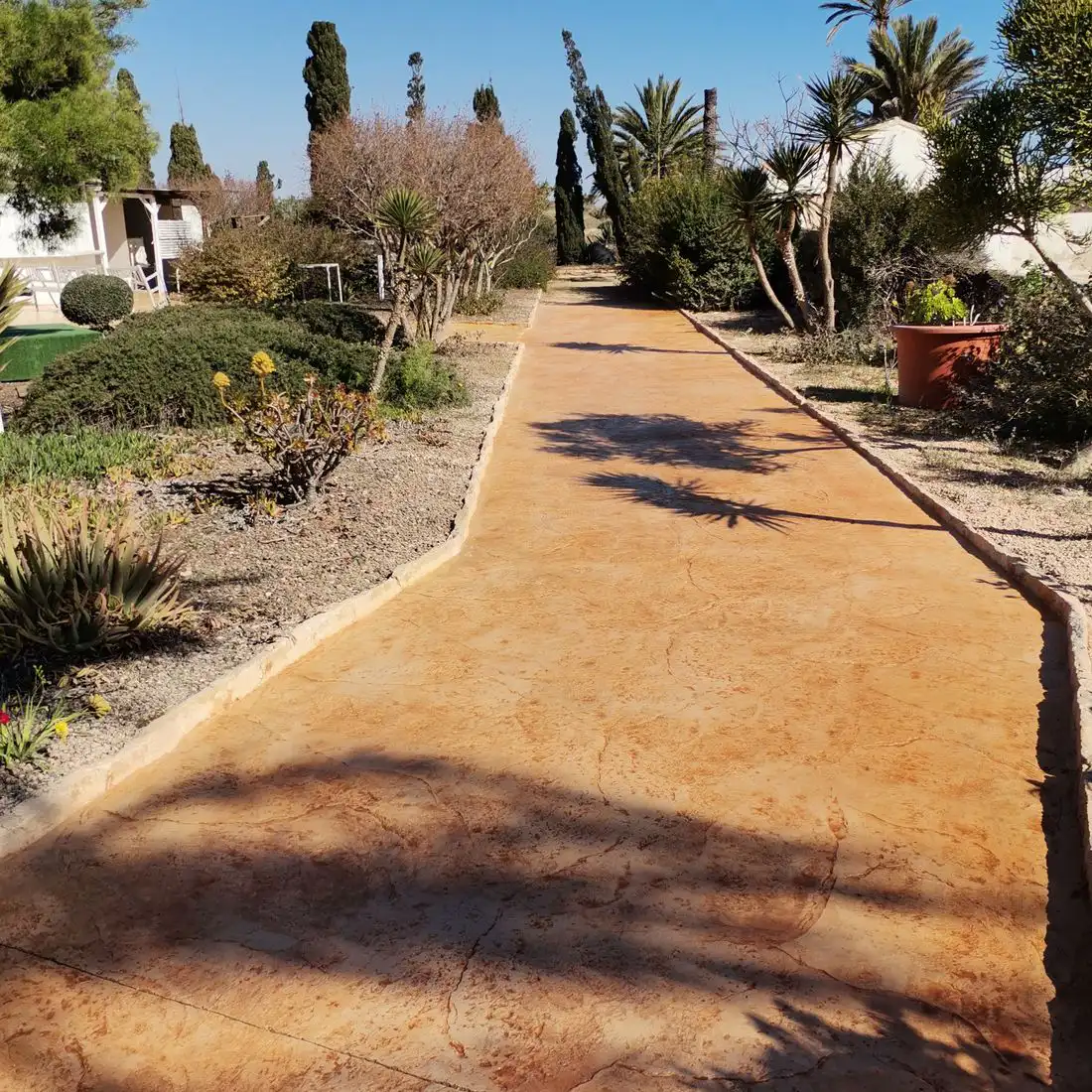 Hormigón impreso en la entrada de casa