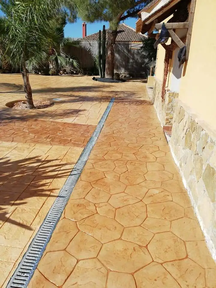 Hormigón impreso en patio